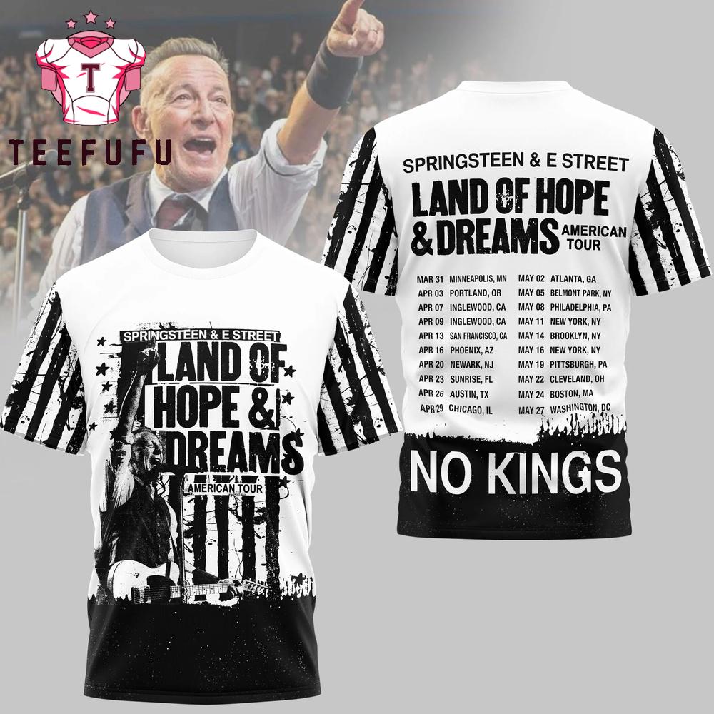 Springsteen & E Street Land of Hope And Dreams American Tour 2026 3D Shirt
