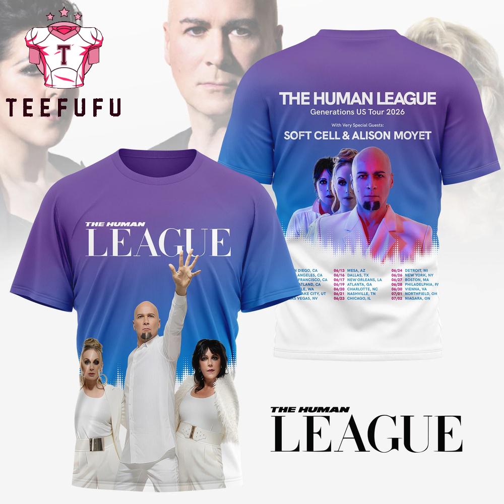 The Human League Generations US Tour 2026 3D Shirt