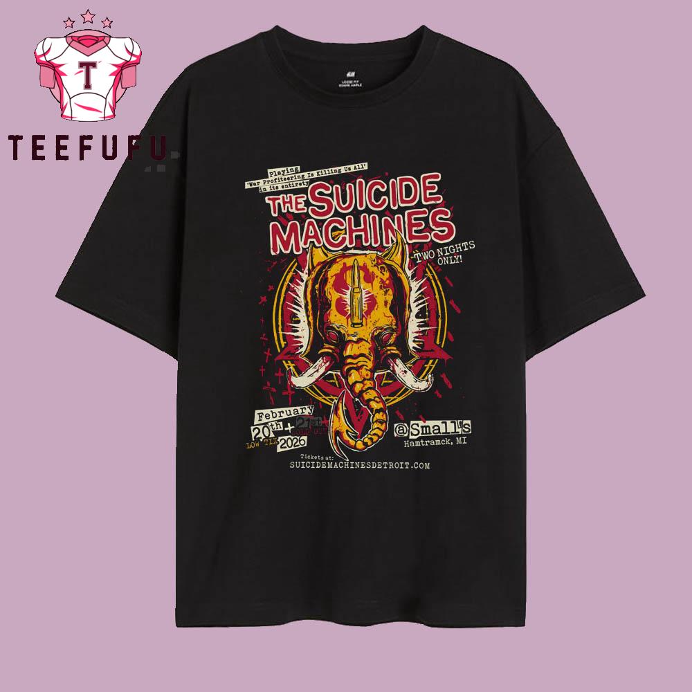 The Suicide Machines 2 21 2026 Hamtramck MI T Shirt