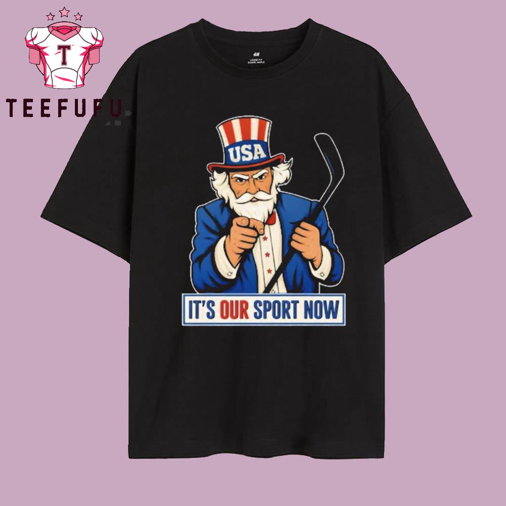 USA Olympic Gold Medal Hockey Jack Hughes it’s our sport now T Shirt