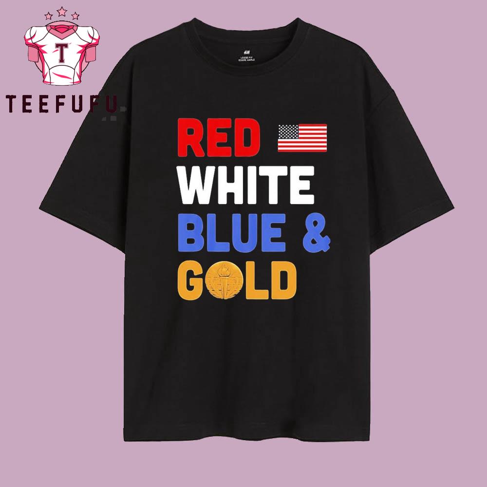 USA Team 2026 Red White Blue Gold T Shirt