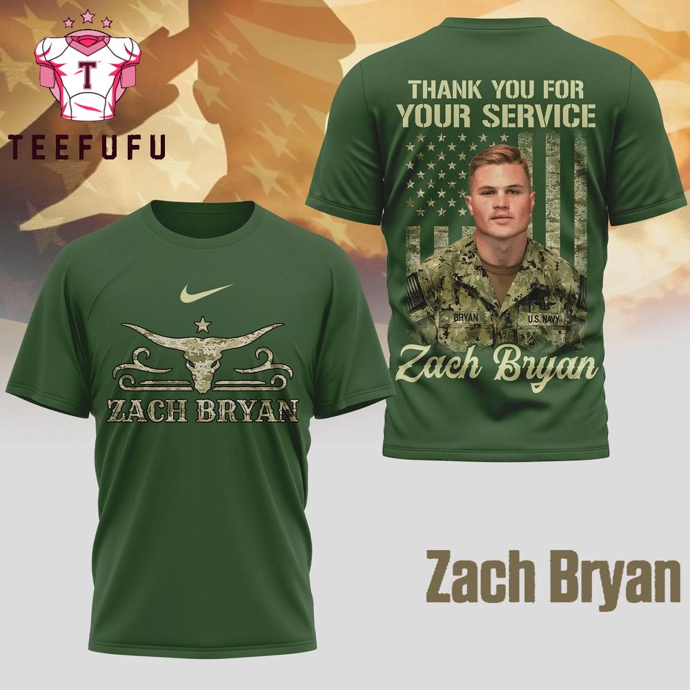 Zach Bryan 2026 Veterans 3D Shirt