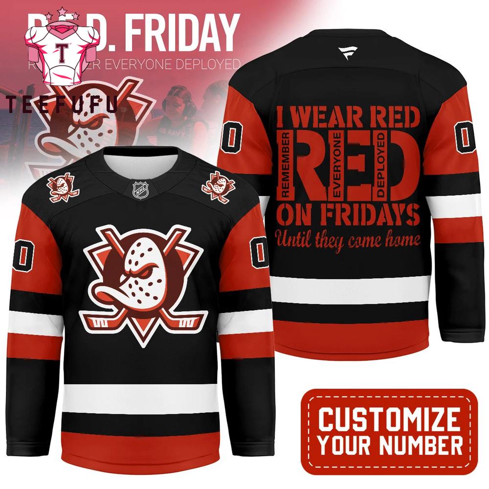 Anaheim Ducks NHL Red Friday Hockey Jersey
