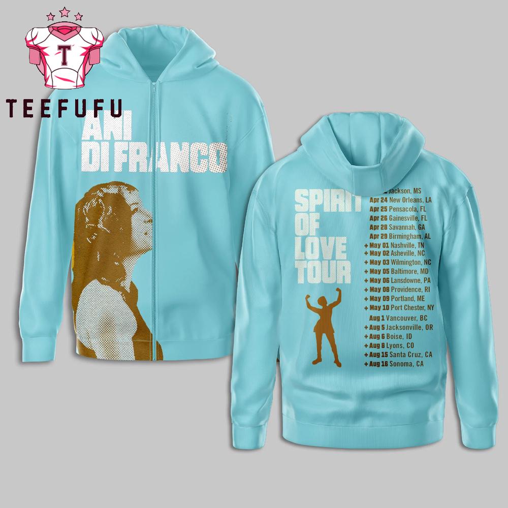 Ani Difranco Spirit of Love Tour 2026 Zipper Hoodie