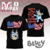 Bluey 2026 Red Friday Black 3D T Shirt