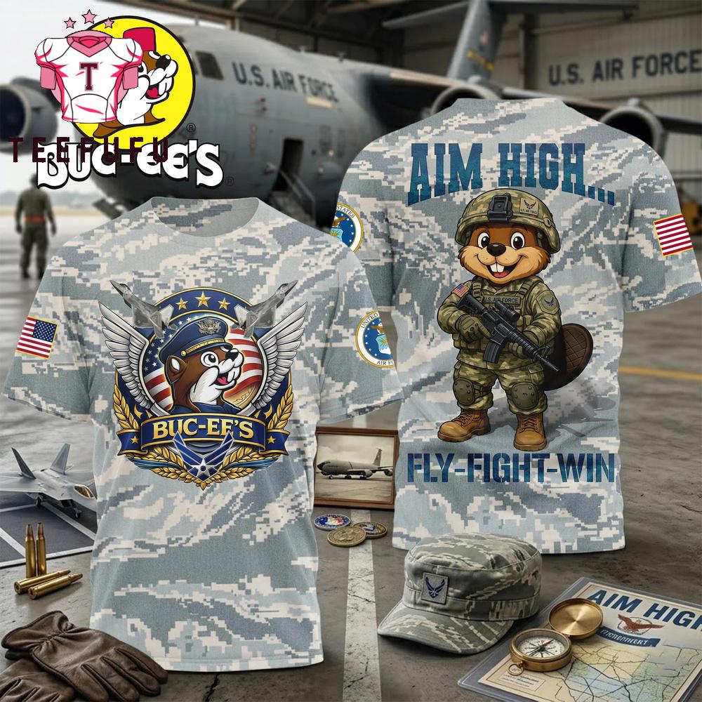 Buc-ee's US Air Force Veterans All Over Print T Shirt