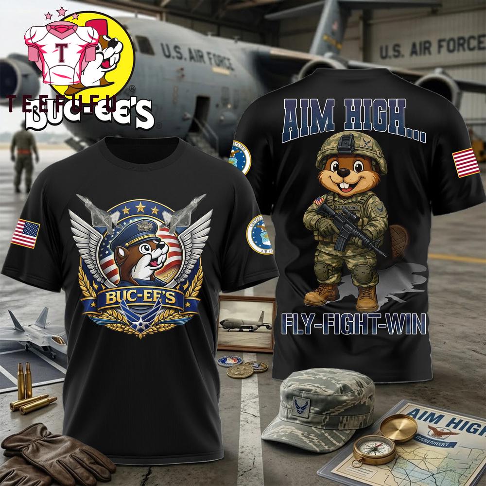 Buc-ee's US Air Force Veterans Black T Shirt