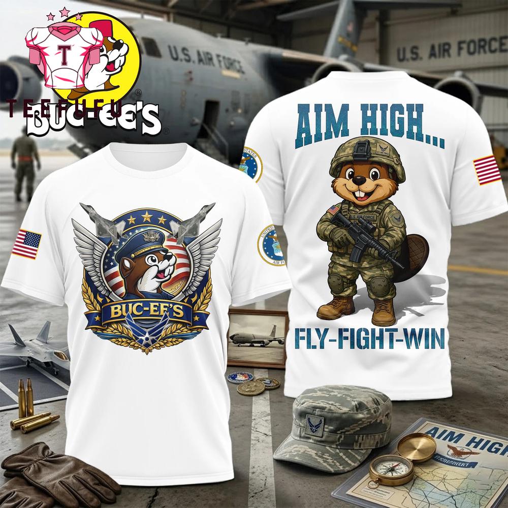 Buc-ee's US Air Force Veterans White T Shirt