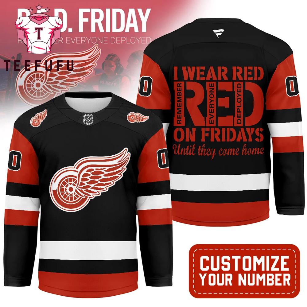 Detroit Red Wings NHL Red Friday Hockey Jersey