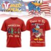 Donald Duck 250 Years of Freedom US Red T Shirt 3 Donald Duck 250 Years of Freedom US Red T Shirt