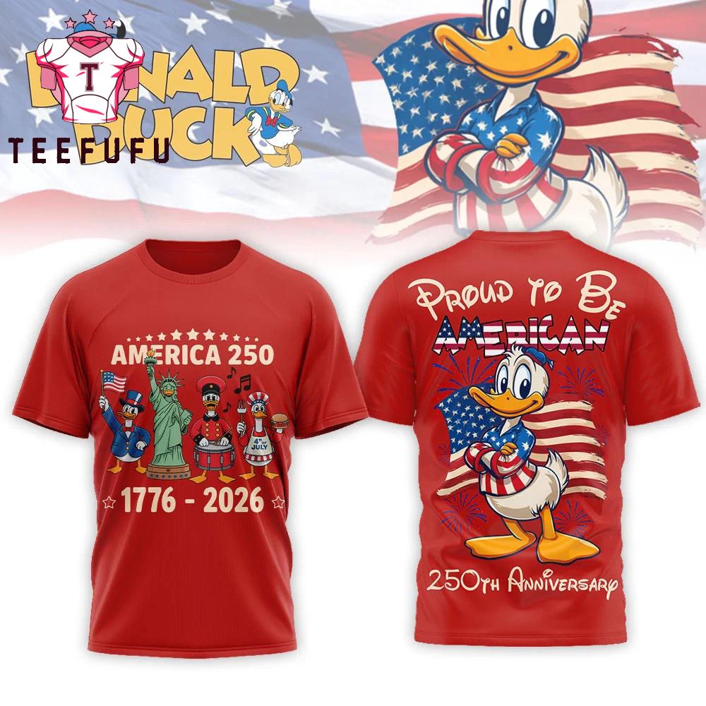 Donald Duck 250 Years of Freedom US Red T Shirt