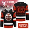 Edmonton Oilers NHL Red Friday Hockey Jersey