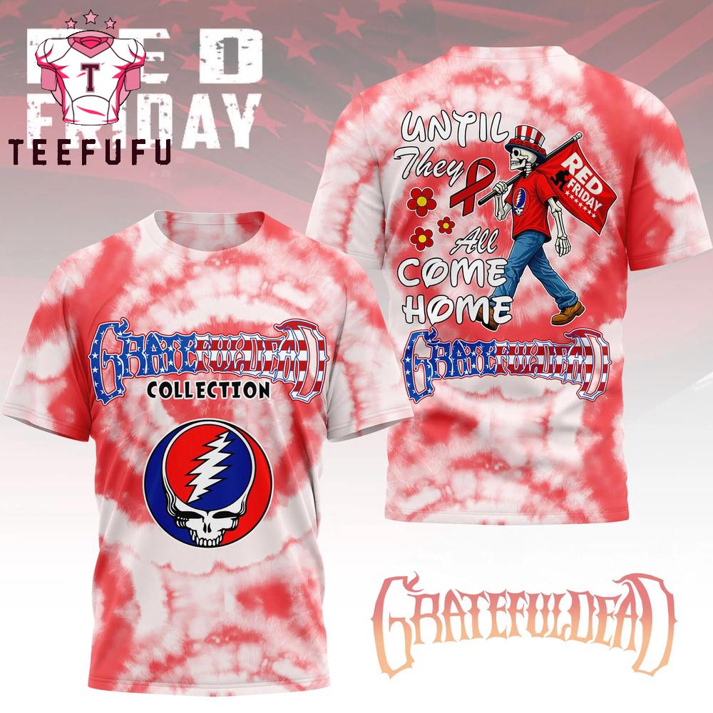 Grateful Dead 2026 Red Friday All Over Print T Shirt