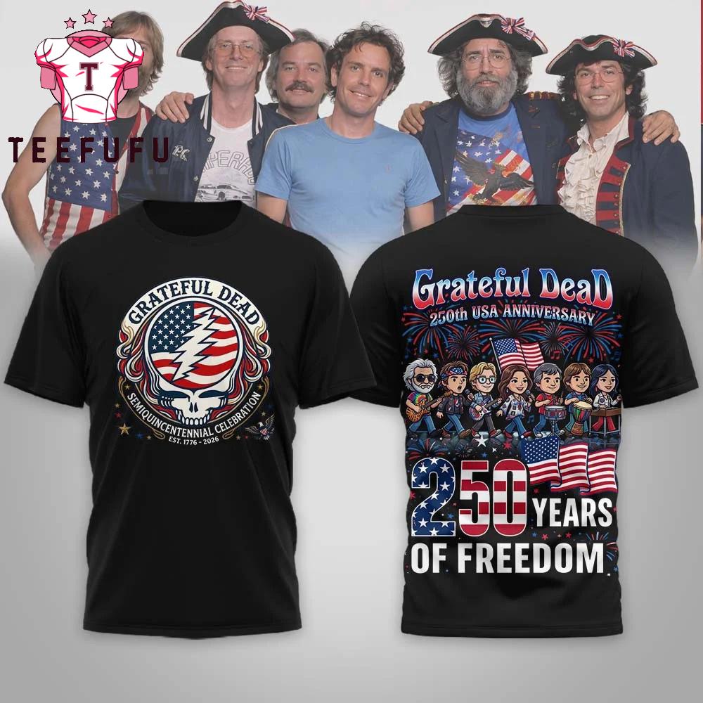 Grateful Dead 250th USA Anniversary Black T Shirt