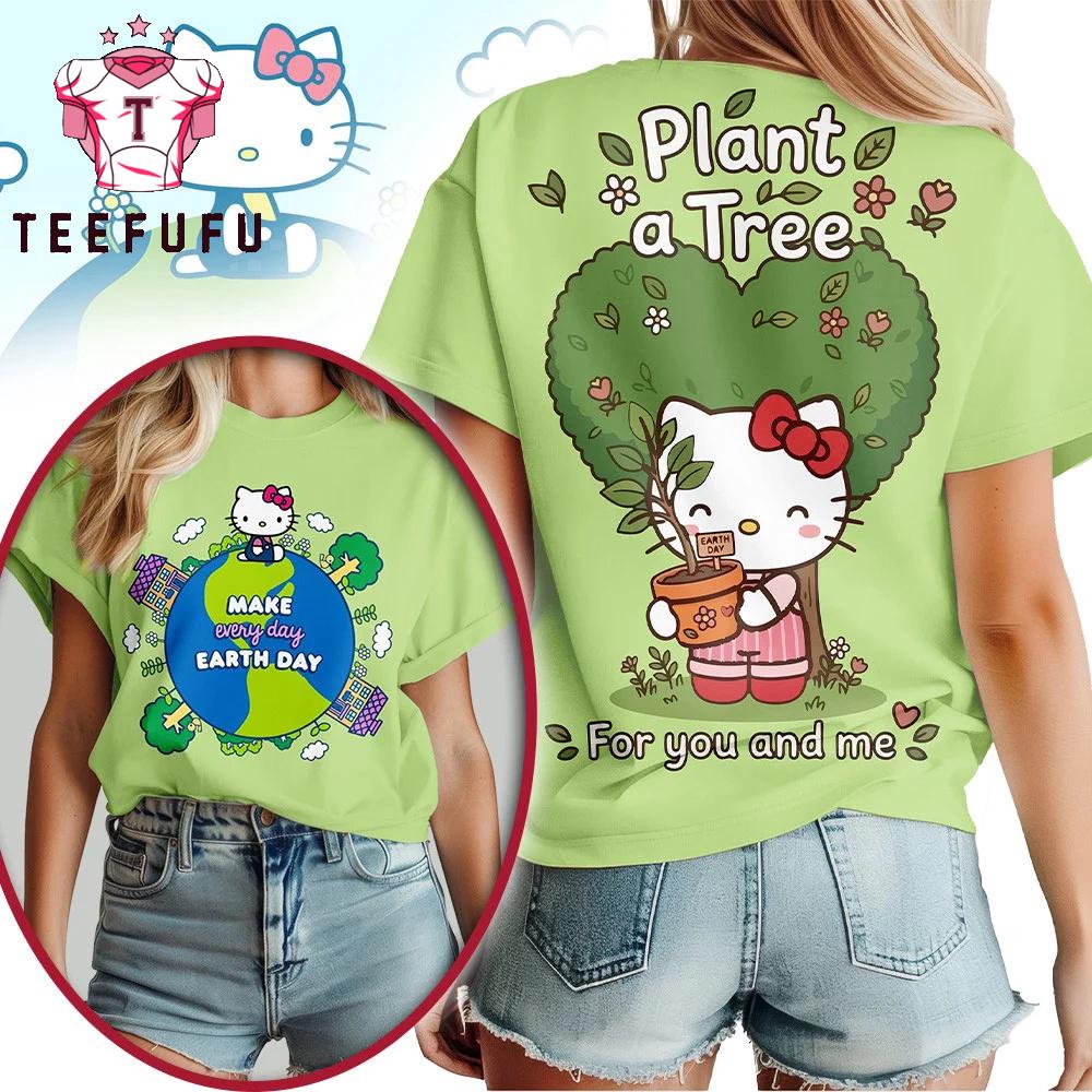 Hello Kitty Happy Earth Day 2026 Green T Shirt