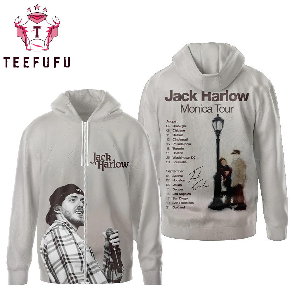 Jack Harlow Monica Tour 2026 New Design Zip Hoodie