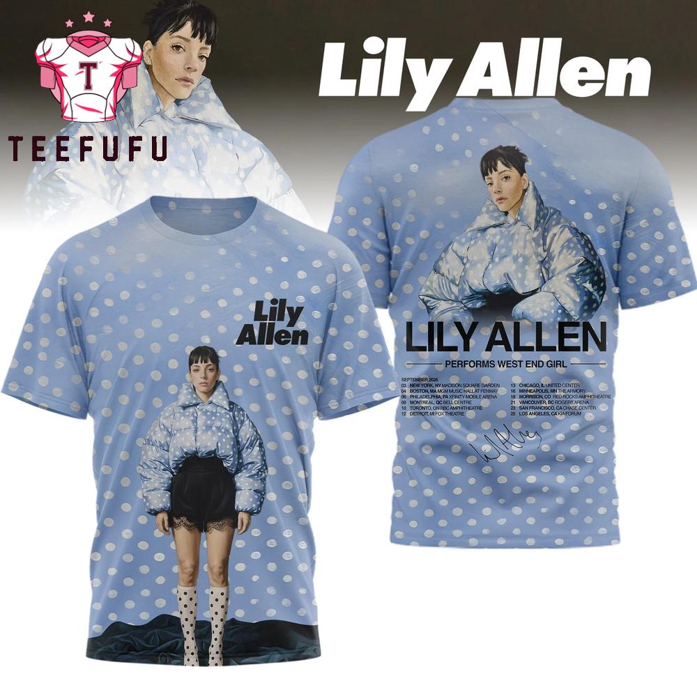 Lily Allen Performs West End Gilr 2026 Tour T Shirt