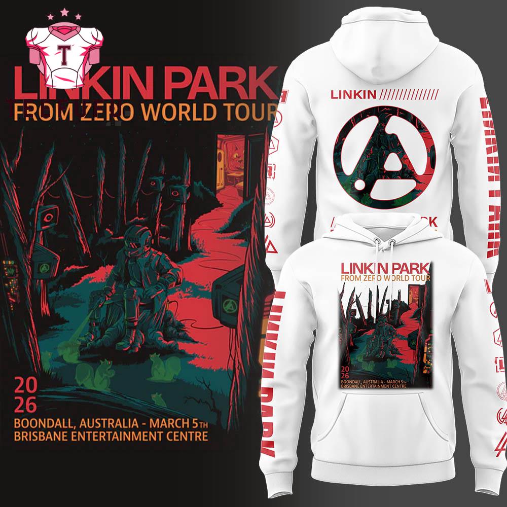 LINKIN PARK From Zero World Tour 2026 Australia White Hoodie