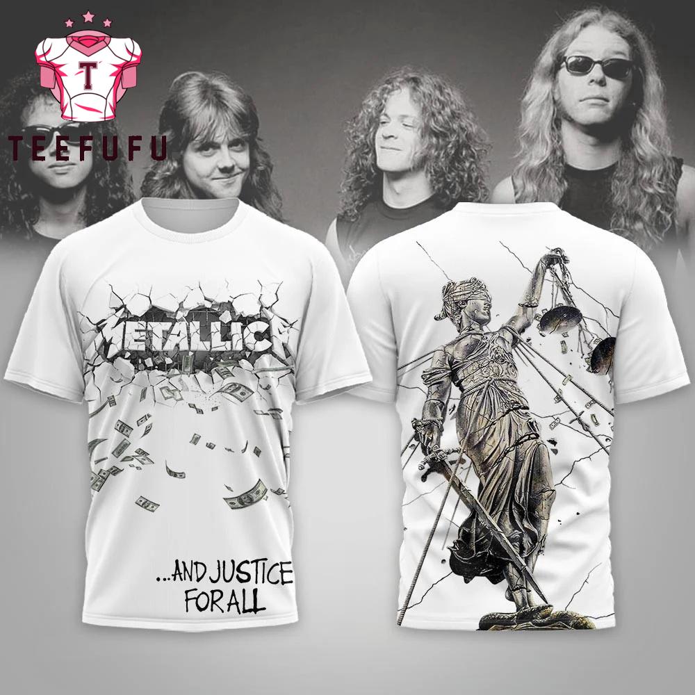 Metalica Band And Justice Forall 2026 T Shirt