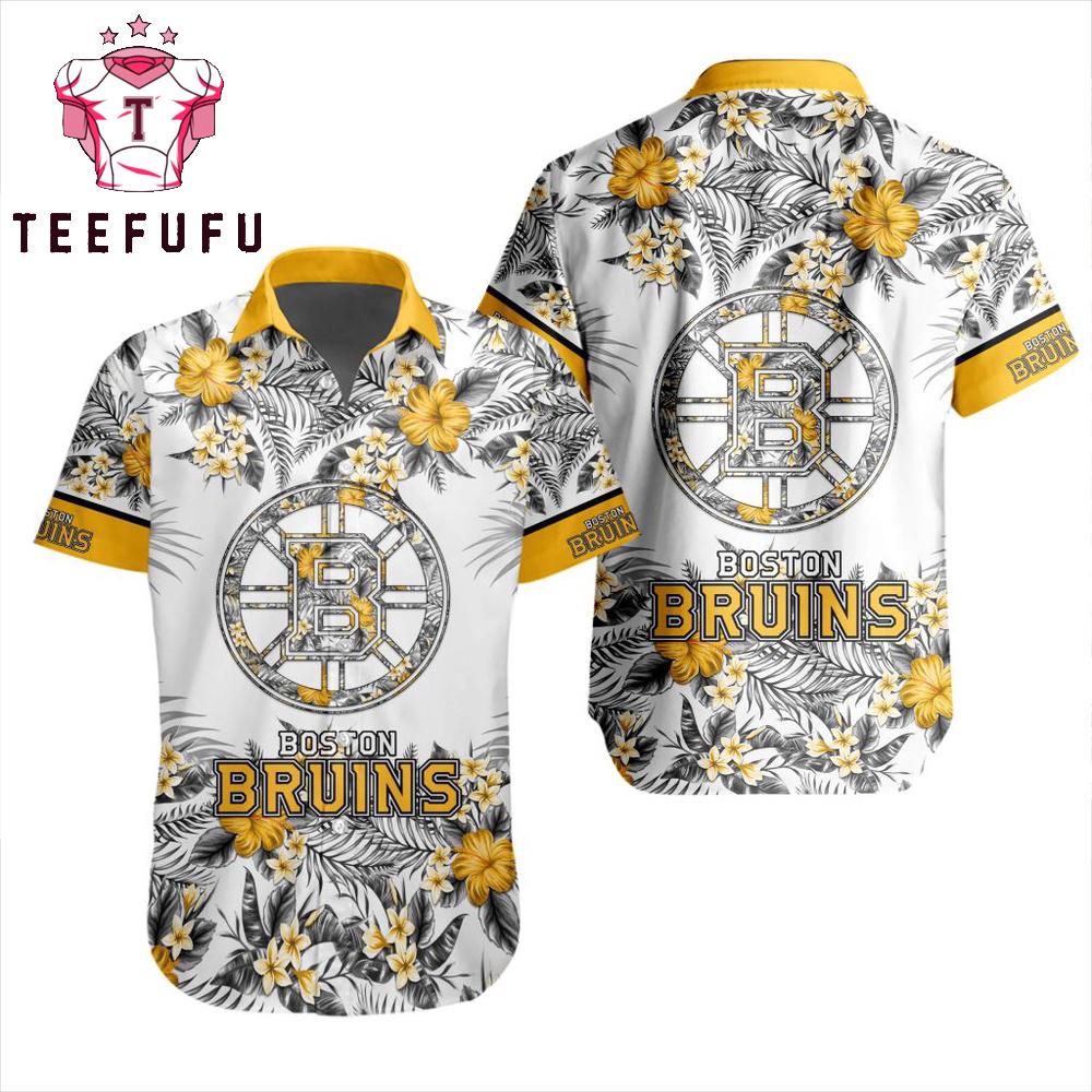 NHL Boston Bruins Special New Button Hawaiian Shirt