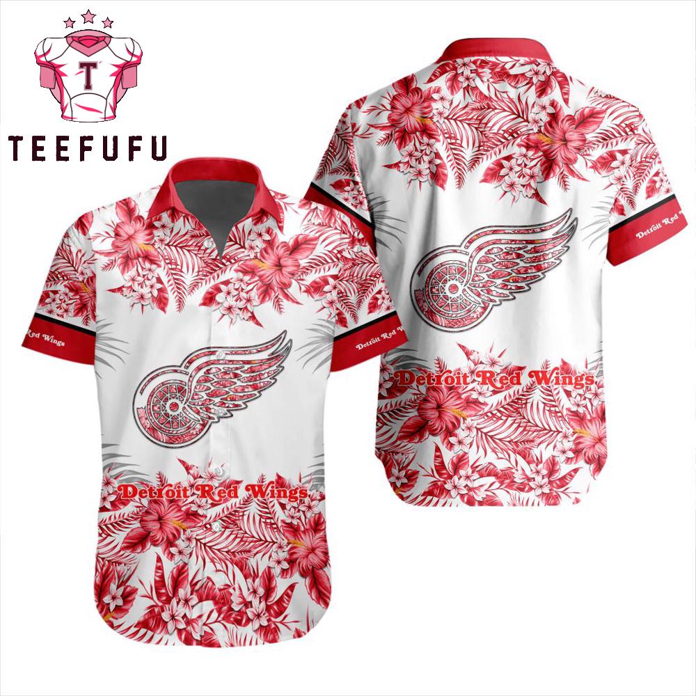 NHL Detroit Red Wings Special New Button Hawaiian Shirt