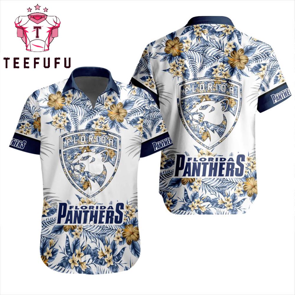NHL Florida Panthers Special New Button Hawaiian Shirt