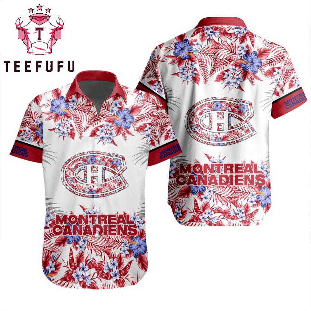 NHL Montreal Canadiens Special New Button Hawaiian Shirt