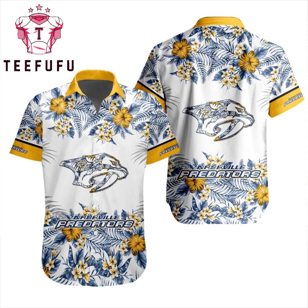 NHL Nashville Predators Special New Button Hawaiian Shirt