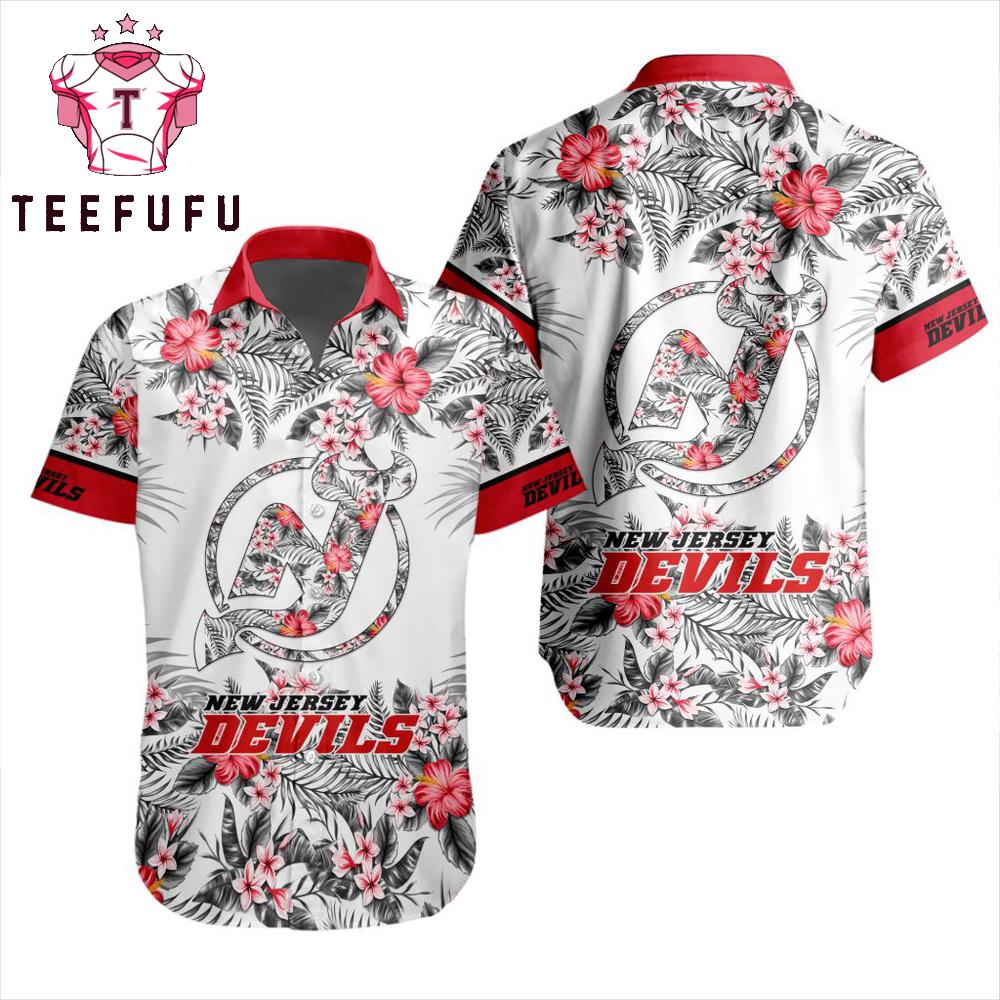 NHL New Jersey Devils Special New Button Hawaiian Shirt