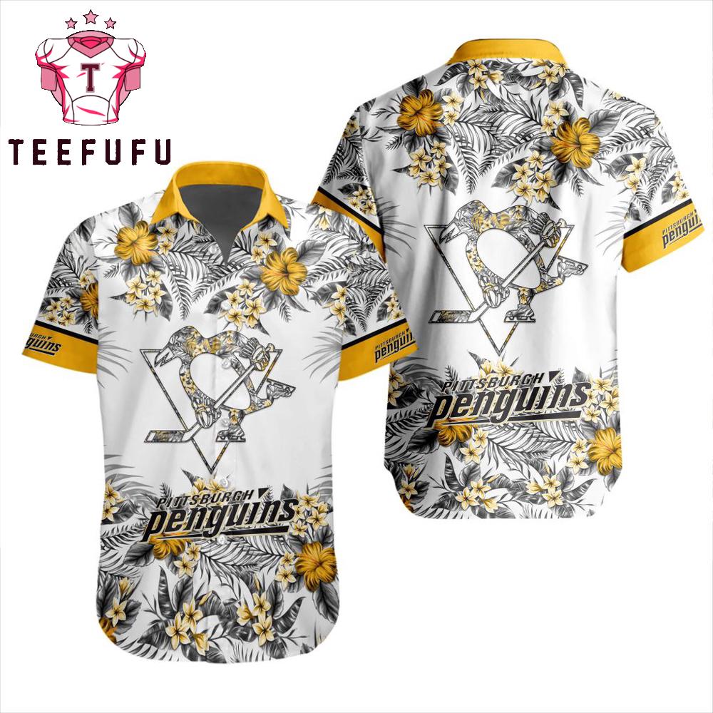NHL Pittsburgh Penguins Special New Button Hawaiian Shirt