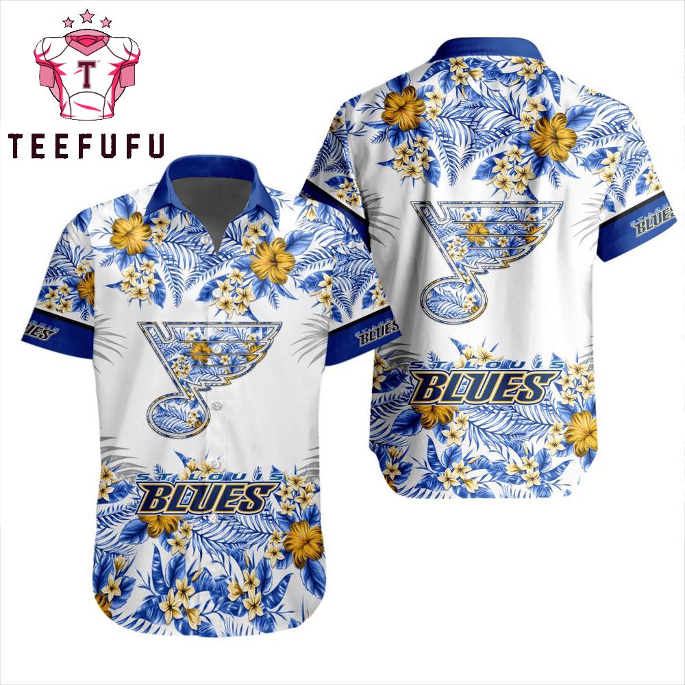 NHL St. Louis Blues Special New Button Hawaiian Shirt