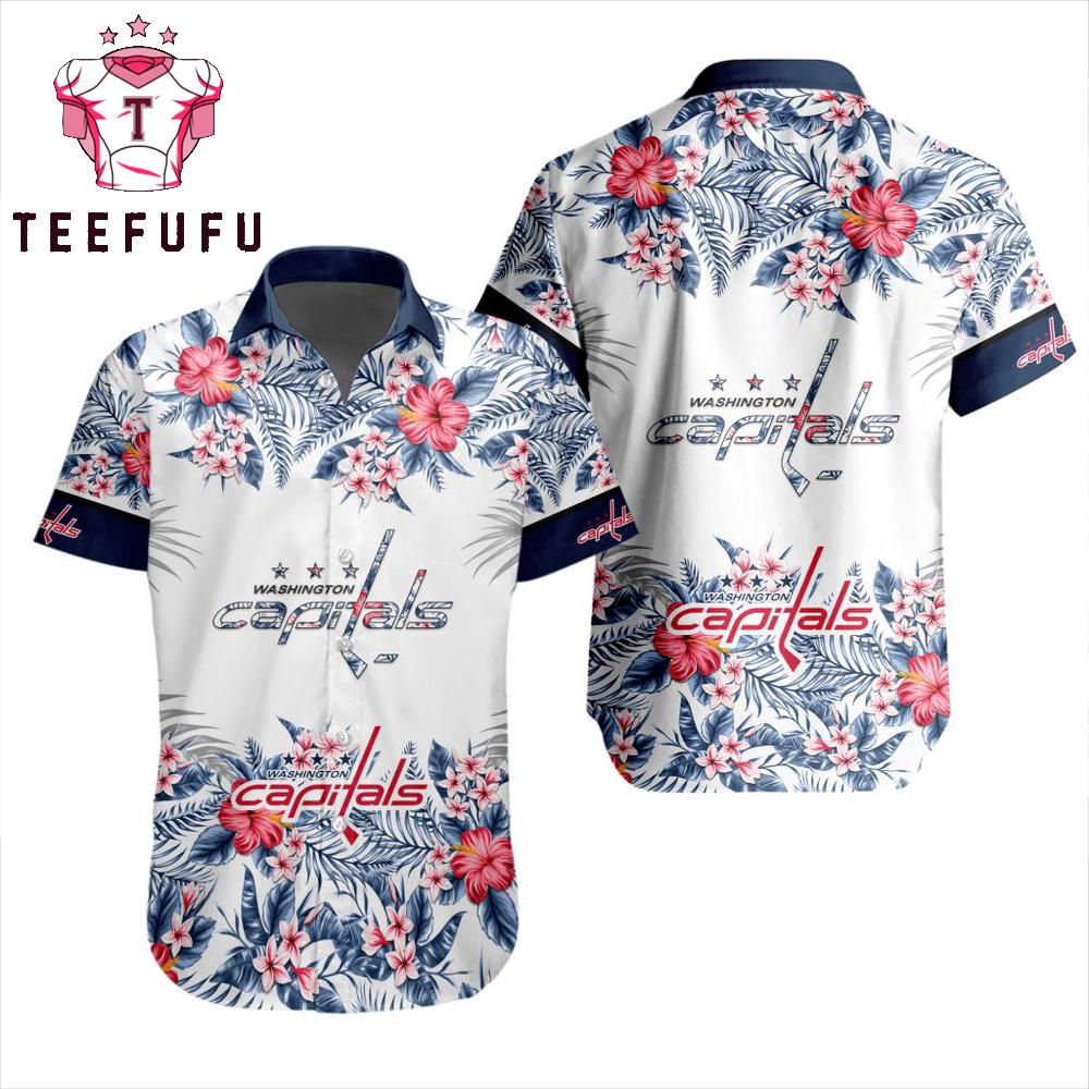 NHL Washington Capitals Special New Button Hawaiian Shirt