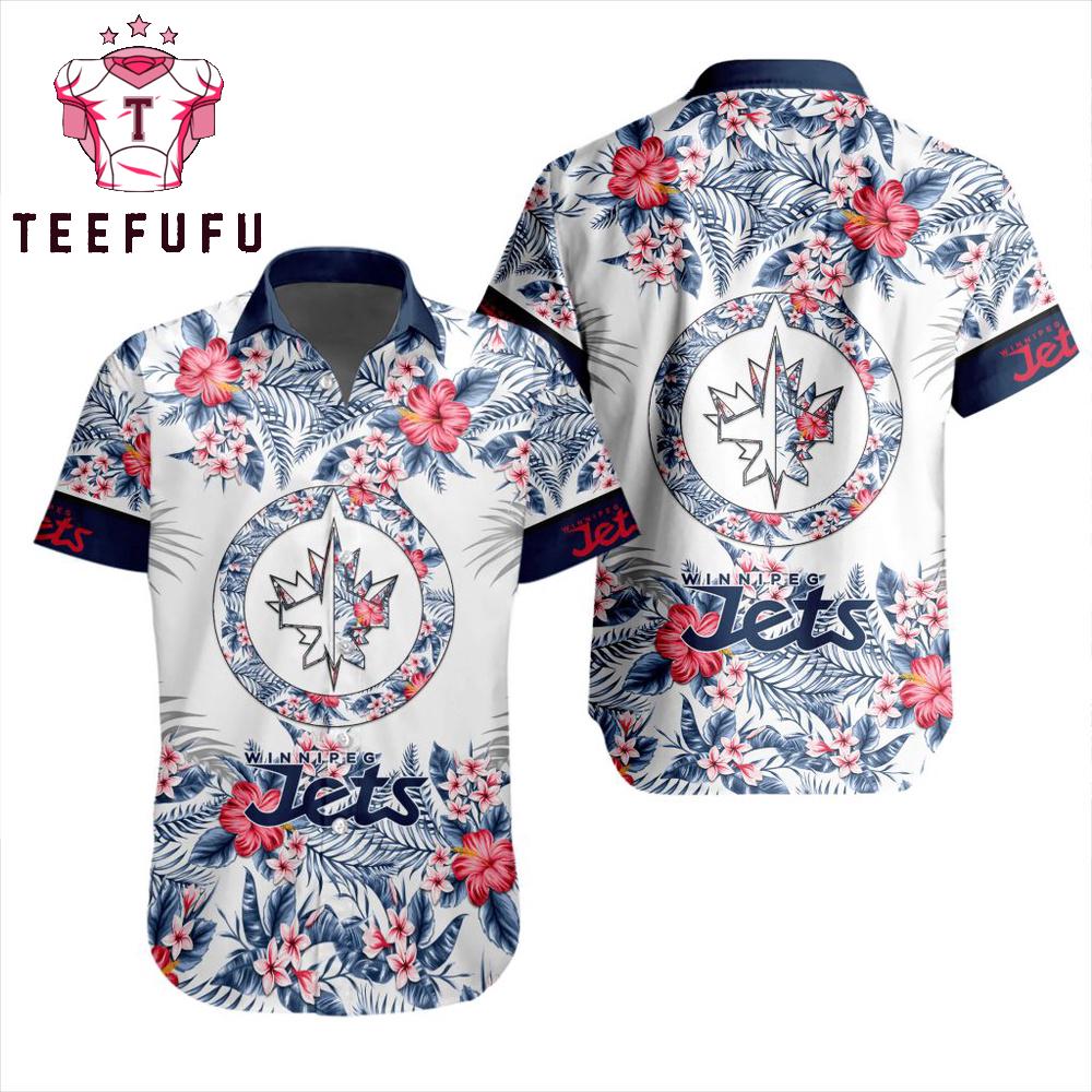 NHL Winnipeg Jets Special New Button Hawaiian Shirt