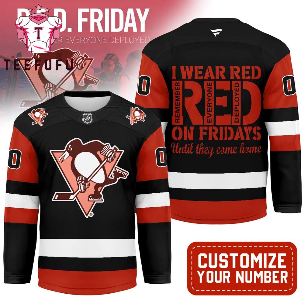 Pittsburgh Penguins NHL Red Friday Hockey Jersey