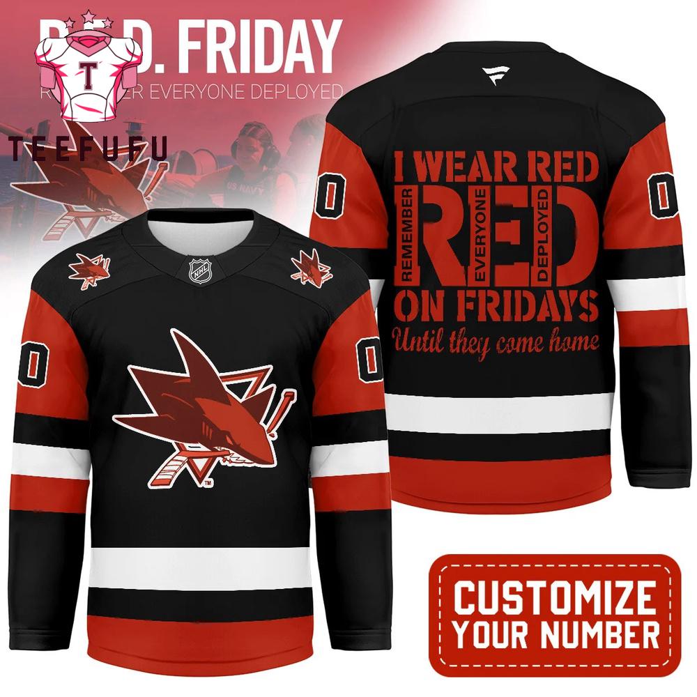 San Jose Sharks NHL Red Friday Hockey Jersey