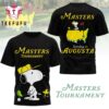 Snoopy Masters Tournament 2026 Golf Club Black T Shirt