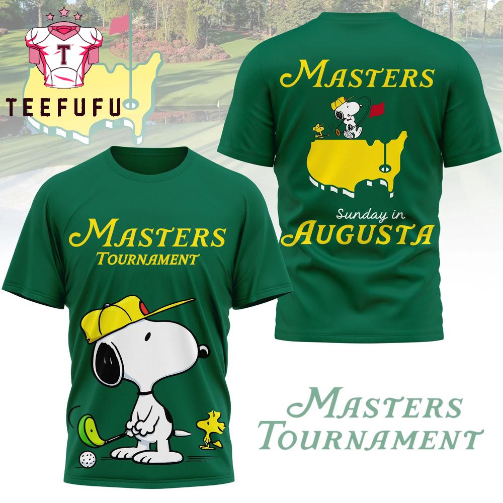 Snoopy Masters Tournament 2026 Golf Club Green T Shirt