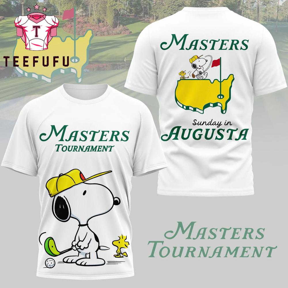 Snoopy Masters Tournament 2026 Golf Club White T Shirt