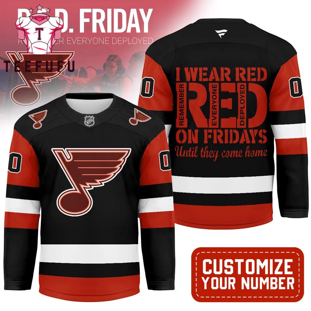 St. Louis Blues NHL Red Friday Hockey Jersey