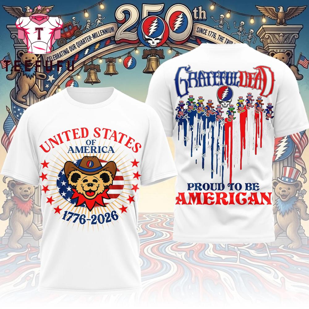 Grateful Dead 1776-2026 250 Years of America White T Shirt