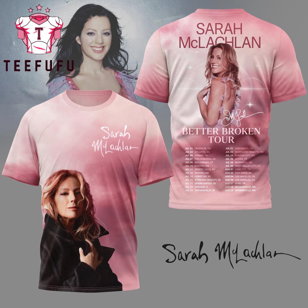 Sarah McLachlan Better Broken Tour 2026 T Shirt