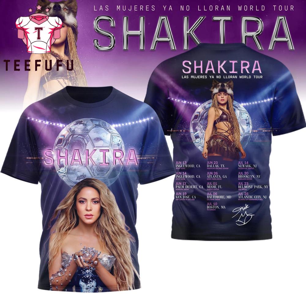 Shakira Las Mujeres Ya No Lloran World Tour 2026 T Shirt