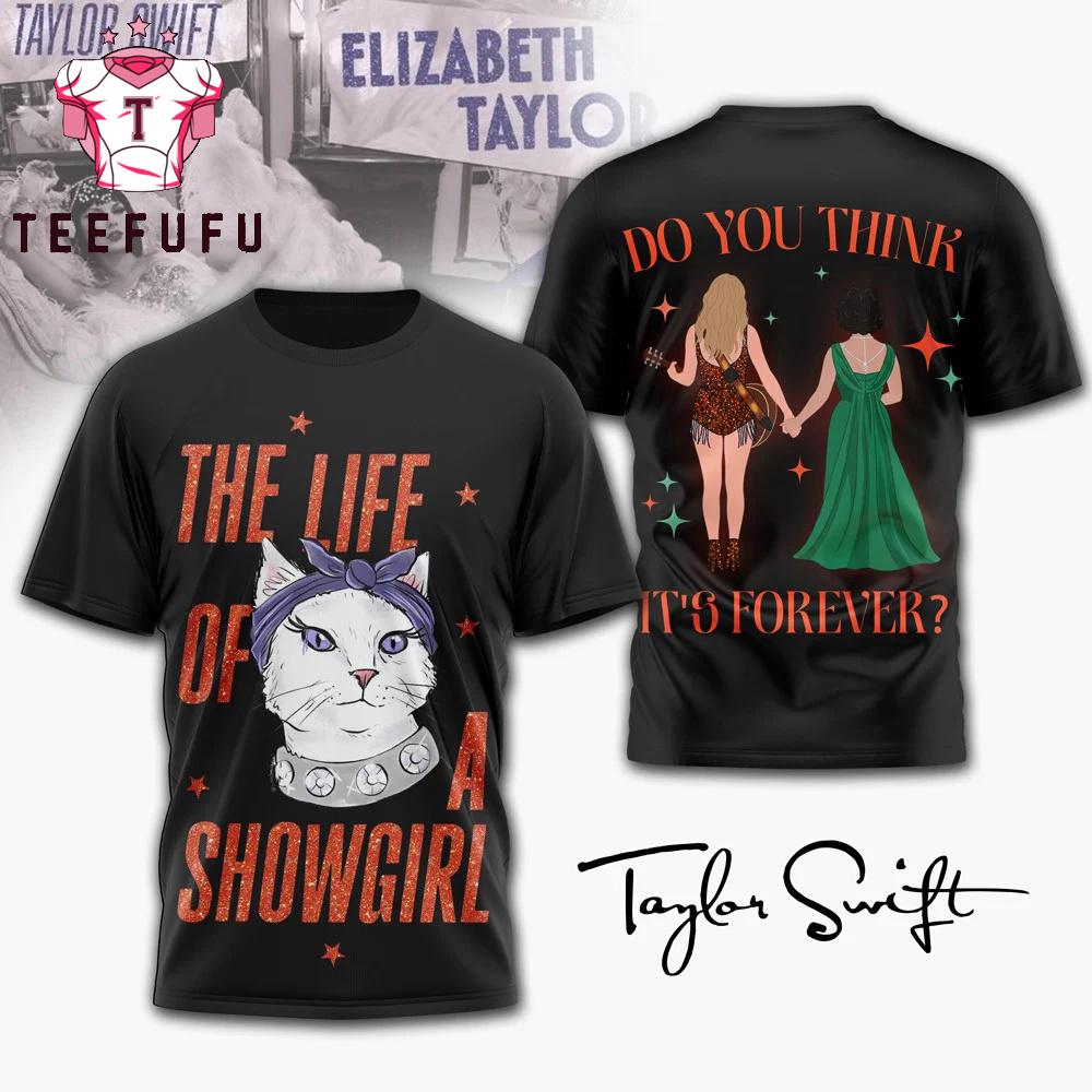Taylor Swift The Life of A Showgirl Black T Shirt