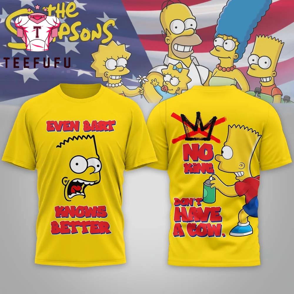 The Simpsons No King Don't Have A Cow T Shirt