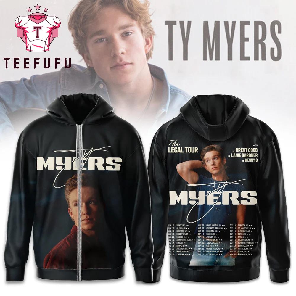 Ty Myers The Legal Tour 2026 Zip Hoodie