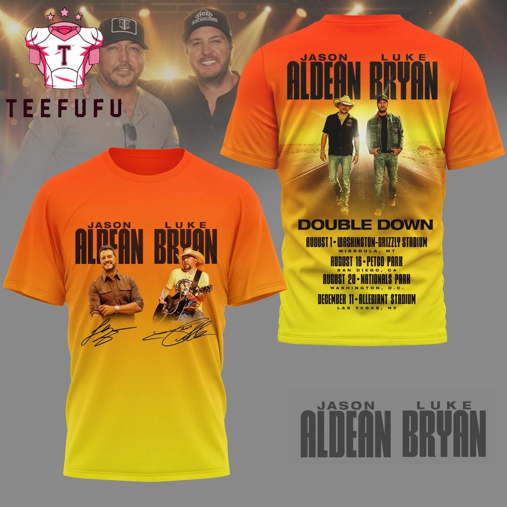 Jason Aldean Luke Bryan Double Down 2026 Tour T Shirt