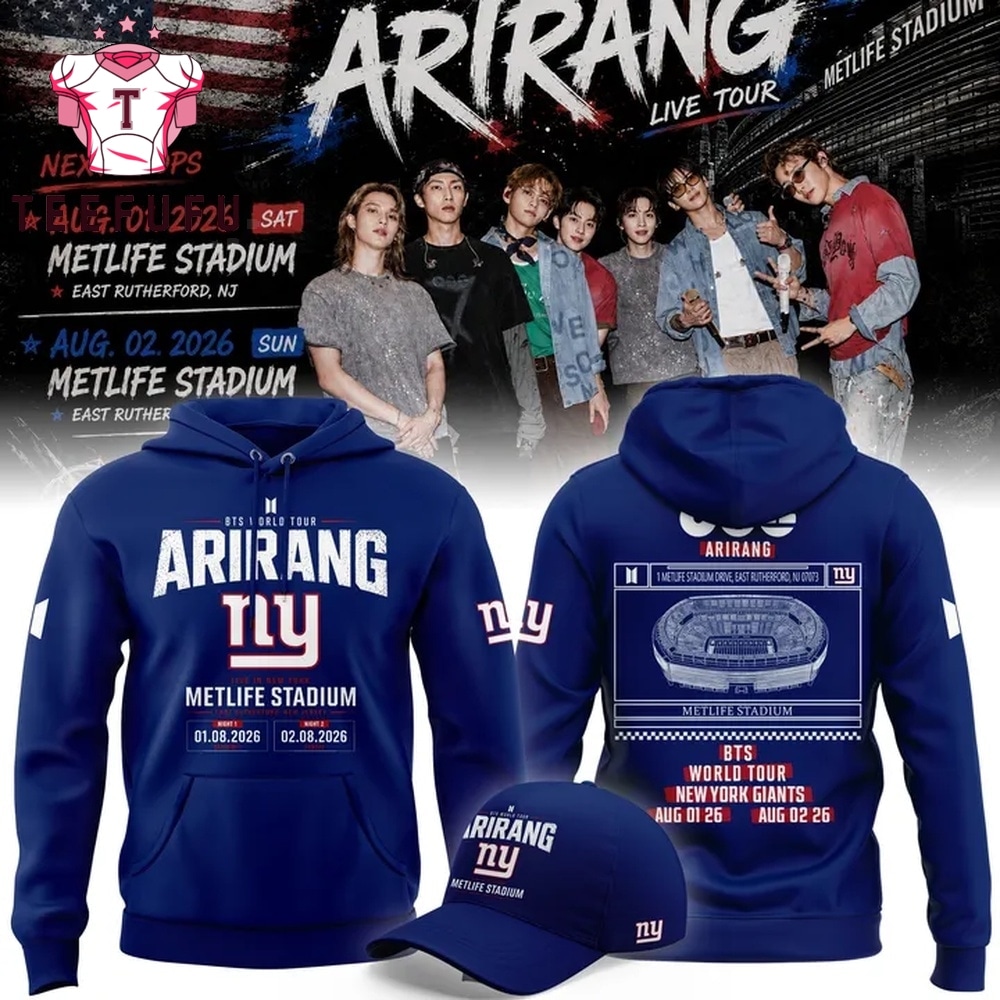 New York Giants x BTS WORLD TOUR ARIRANG 2026 Hoodie , Music Trend Shirt New York Giants X Bts World Tour Arirang 2026 Hoodie