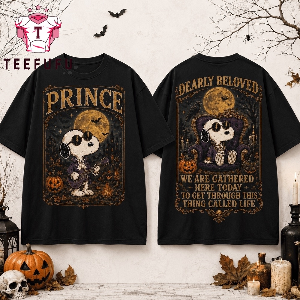 Prince x Snoopy Halloween Dearly Beloved, This Thing Called Life 3D Shirt , Music Trend Shirt Prince X Snoopy Halloween Dearly Beloved This Thing Called Life 3D Shirt