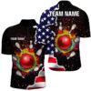 American flag colorful painted Bowling ball pins Custom Team League Bowling Quarter Zip Shirts For Men, Custom Team Bowling Jerseys 2 American flag colorful painted Bowling ball pins Custom Team League Bowling Quarter Zip Shirts For Men, Custom Team Bowling Jerseys