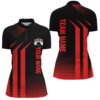 Black And Red Bowling Quarter Zip Shirt For Women Custom Bowling Team League Jerseys, Custom Bowling Shirts, Bowling Gift Ideas 2 Black And Red Bowling Quarter Zip Shirt For Women Custom Bowling Team League Jerseys, Custom Bowling Shirts, Bowling Gift Ideas